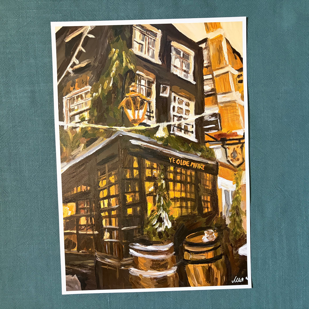 Ye Olde Mitre, London signed art print