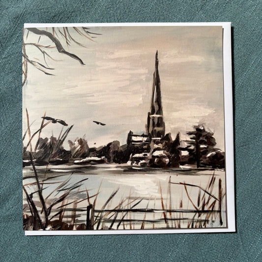 A View of Salisbury Cathedral VII greeting card