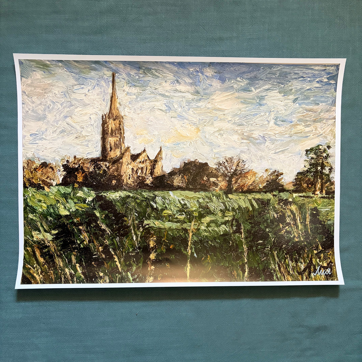 A View of Salisbury Cathedral II signed art print