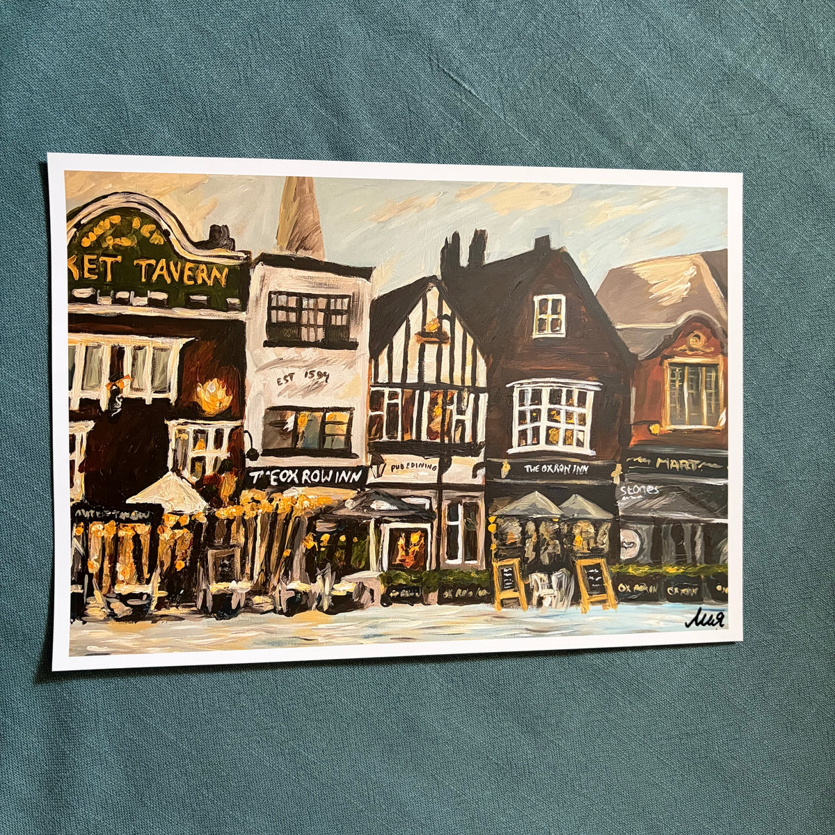 A View of Salisbury Market Square signed art print