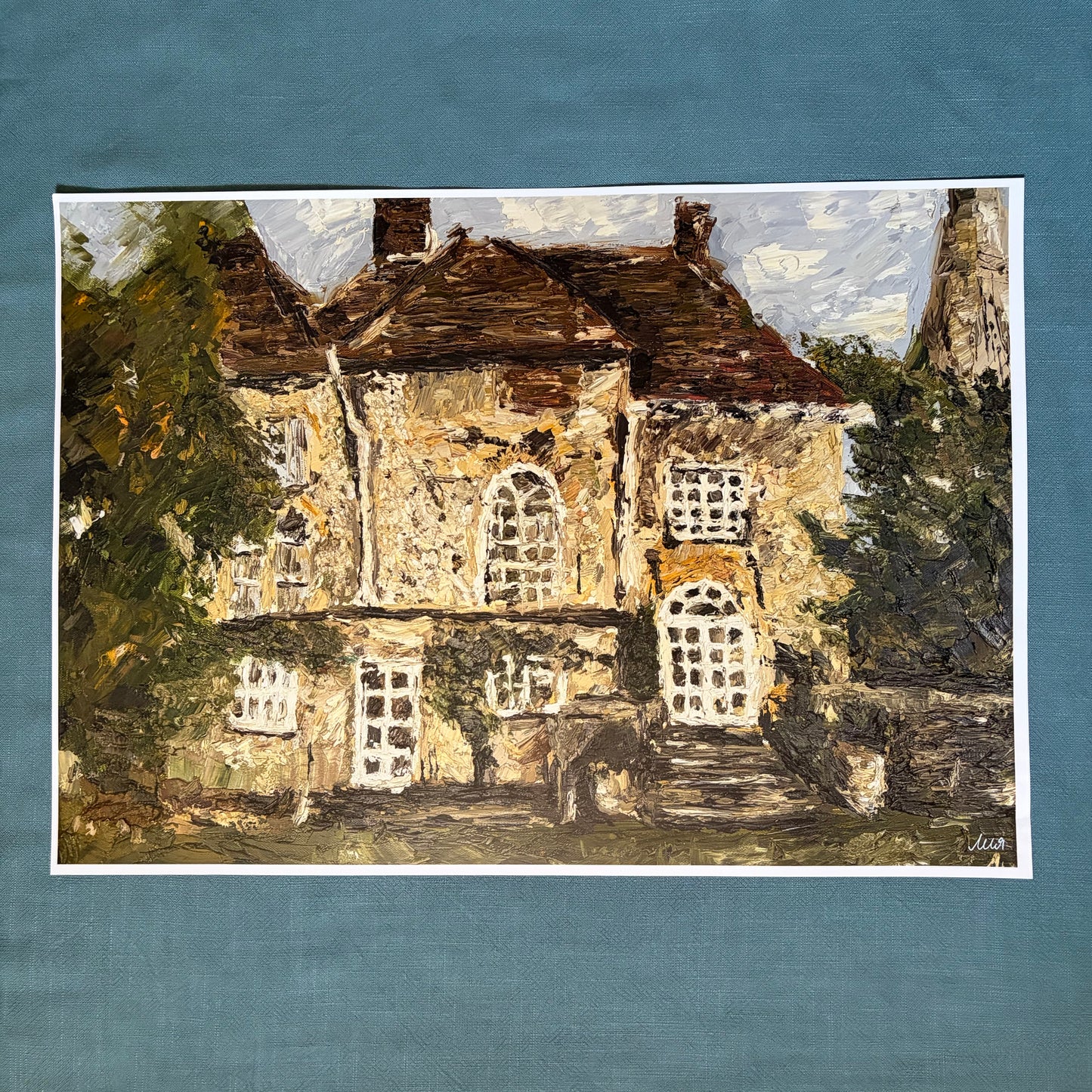 A View of Arundells, Salisbury signed art print