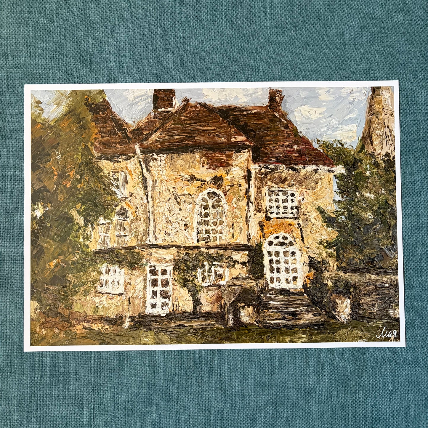 A View of Arundells, Salisbury signed art print