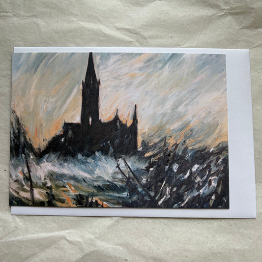 A View of Salisbury Cathedral III greeting card