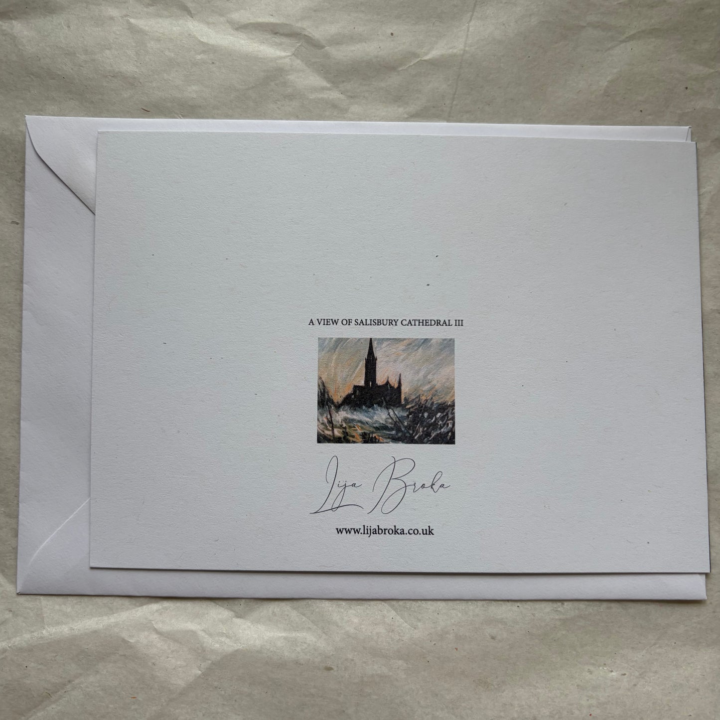 A View of Salisbury Cathedral III greeting card
