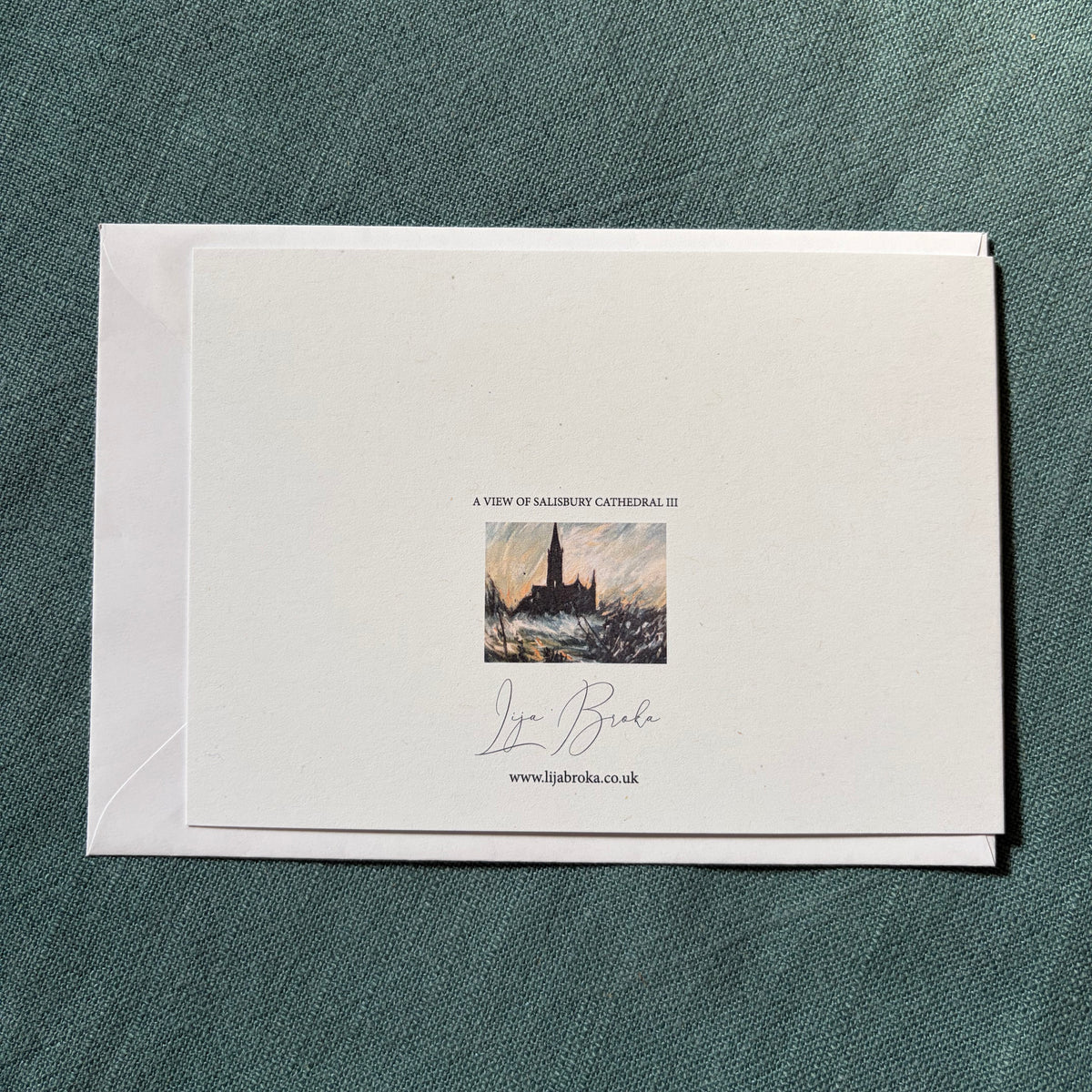 A View of Salisbury Cathedral III greeting card