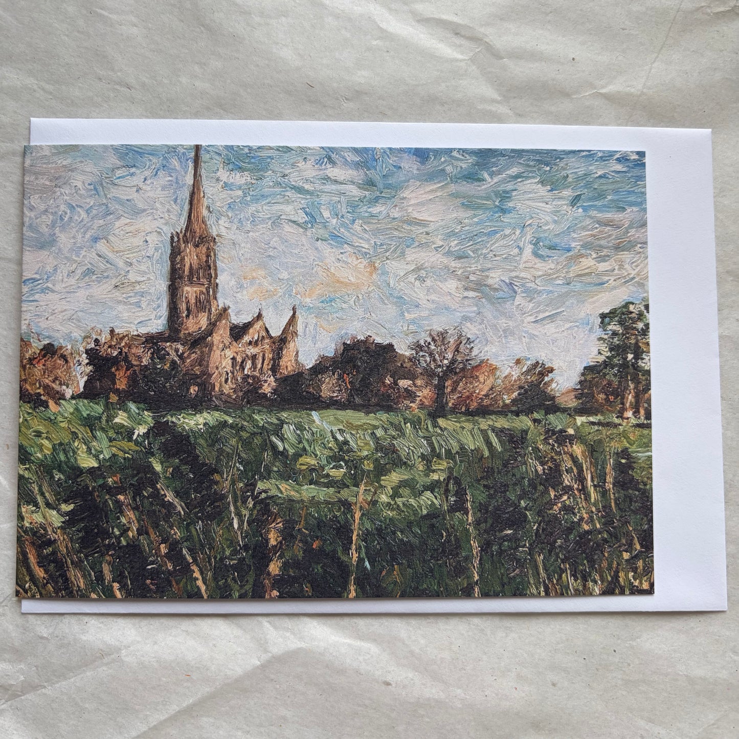 A View of Salisbury Cathedral II greeting card