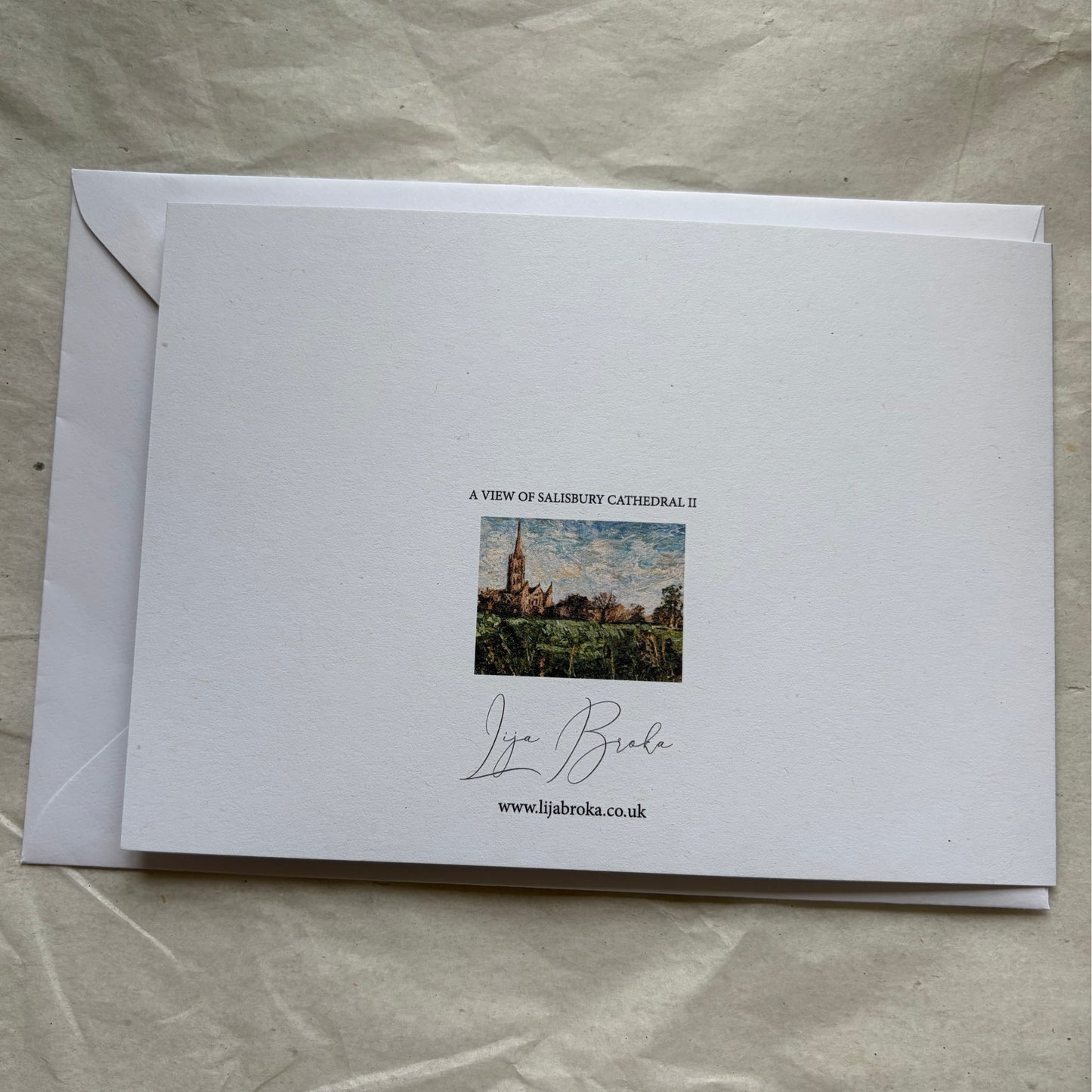 A View of Salisbury Cathedral II greeting card