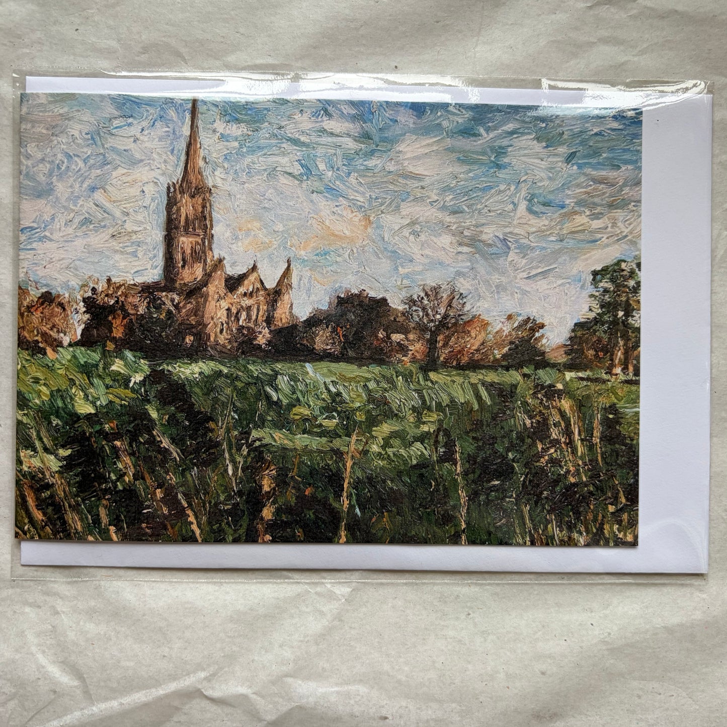 A View of Salisbury Cathedral II greeting card