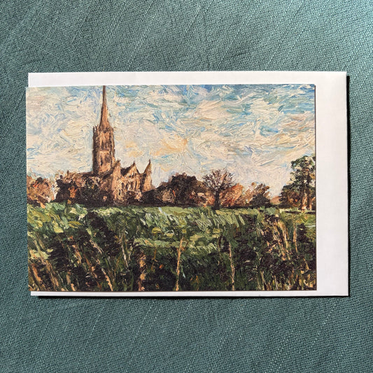 A View of Salisbury Cathedral II greeting card