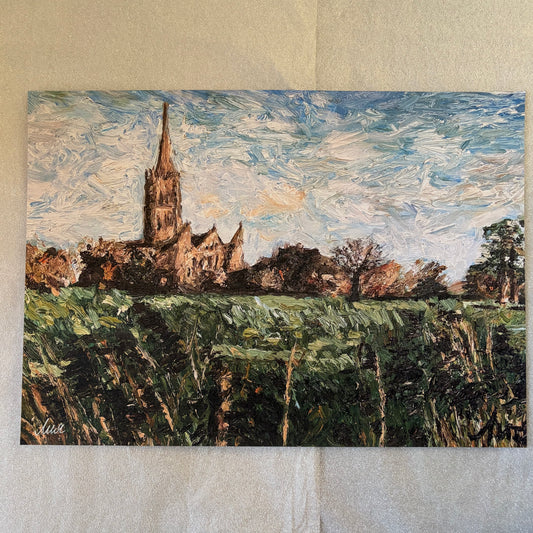 A View of Salisbury Cathedral II signed art print