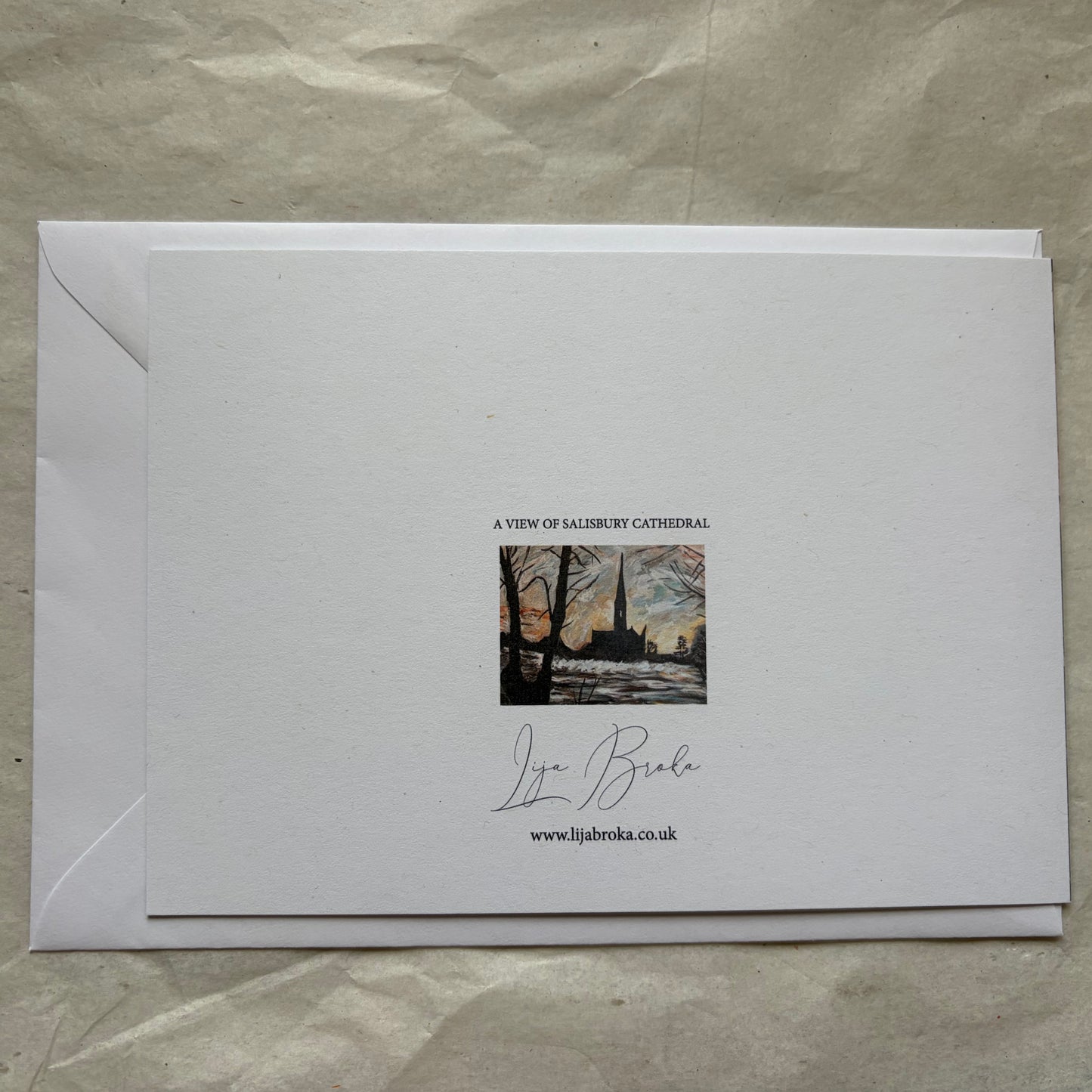 A View of Salisbury Cathedral I greeting card