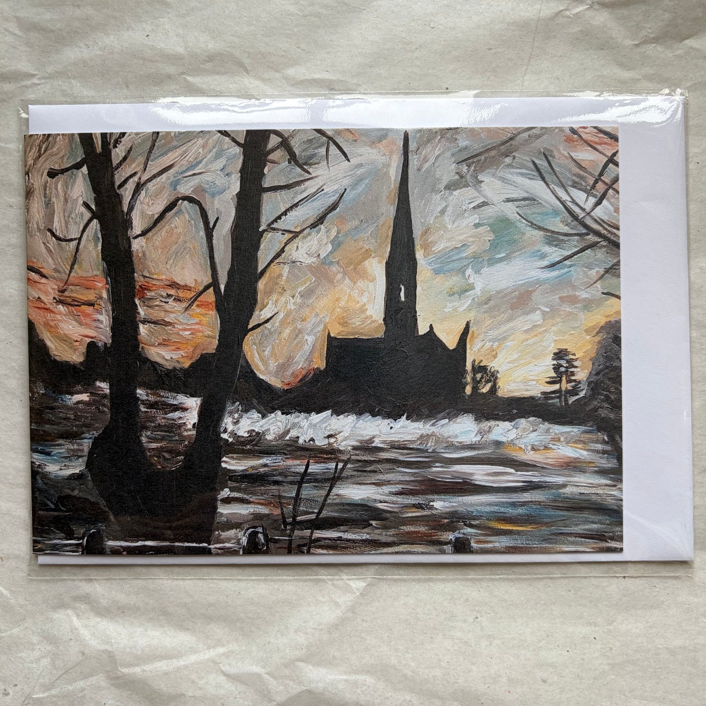 A View of Salisbury Cathedral I greeting card