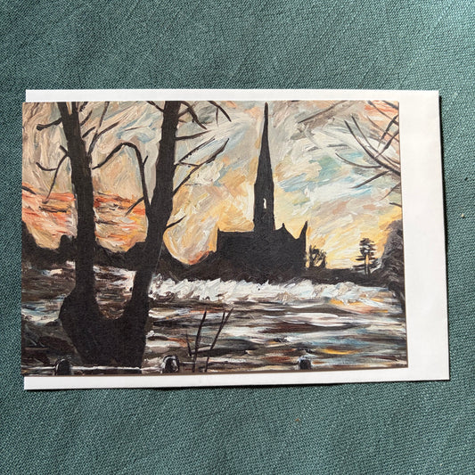 A View of Salisbury Cathedral I greeting card