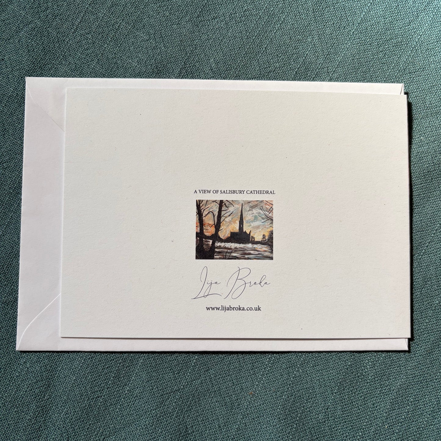 A View of Salisbury Cathedral I greeting card