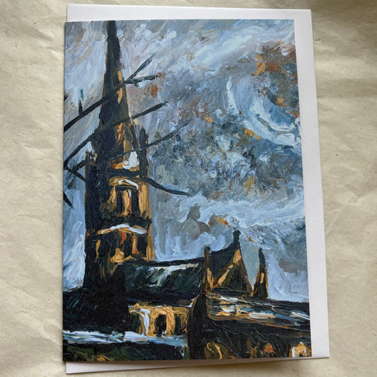 A View of Salisbury Cathedral VI greeting card