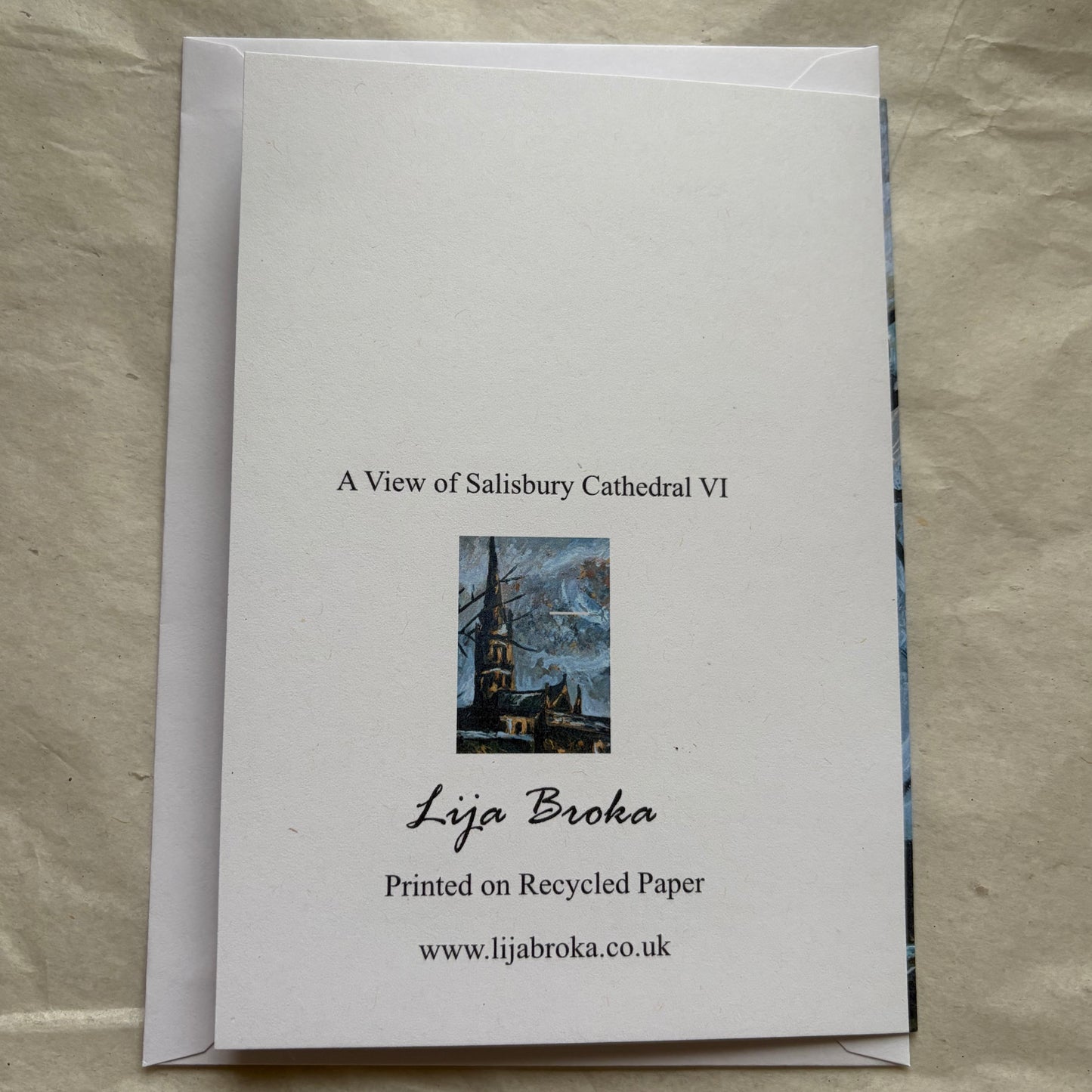 A View of Salisbury Cathedral VI greeting card
