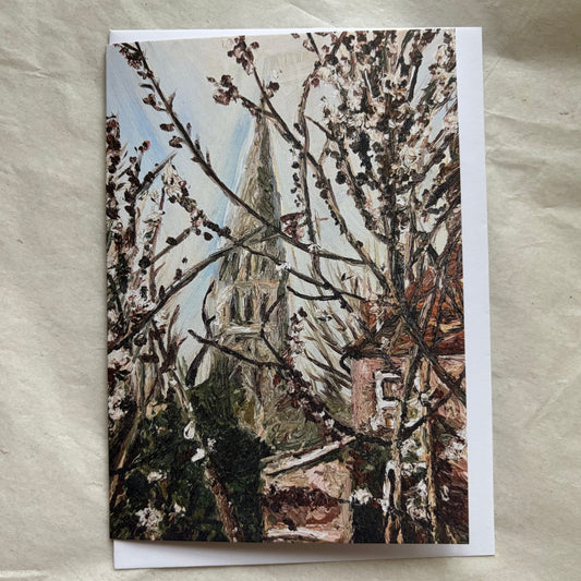 A View of Salisbury Cathedral V greeting card