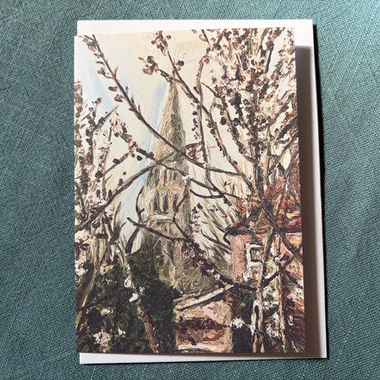A View of Salisbury Cathedral V greeting card