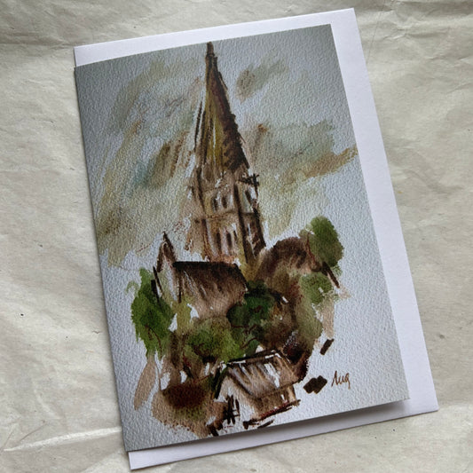 A View of Salisbury Cathedral IV greeting card