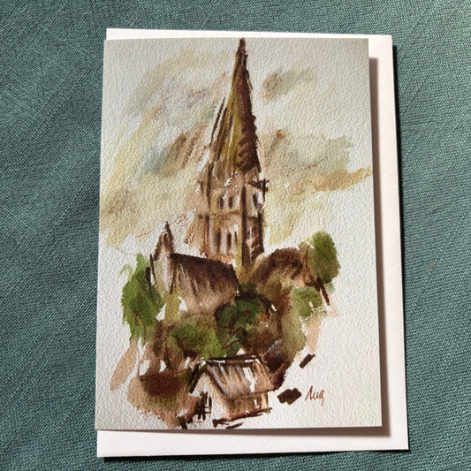 A View of Salisbury Cathedral IV greeting card