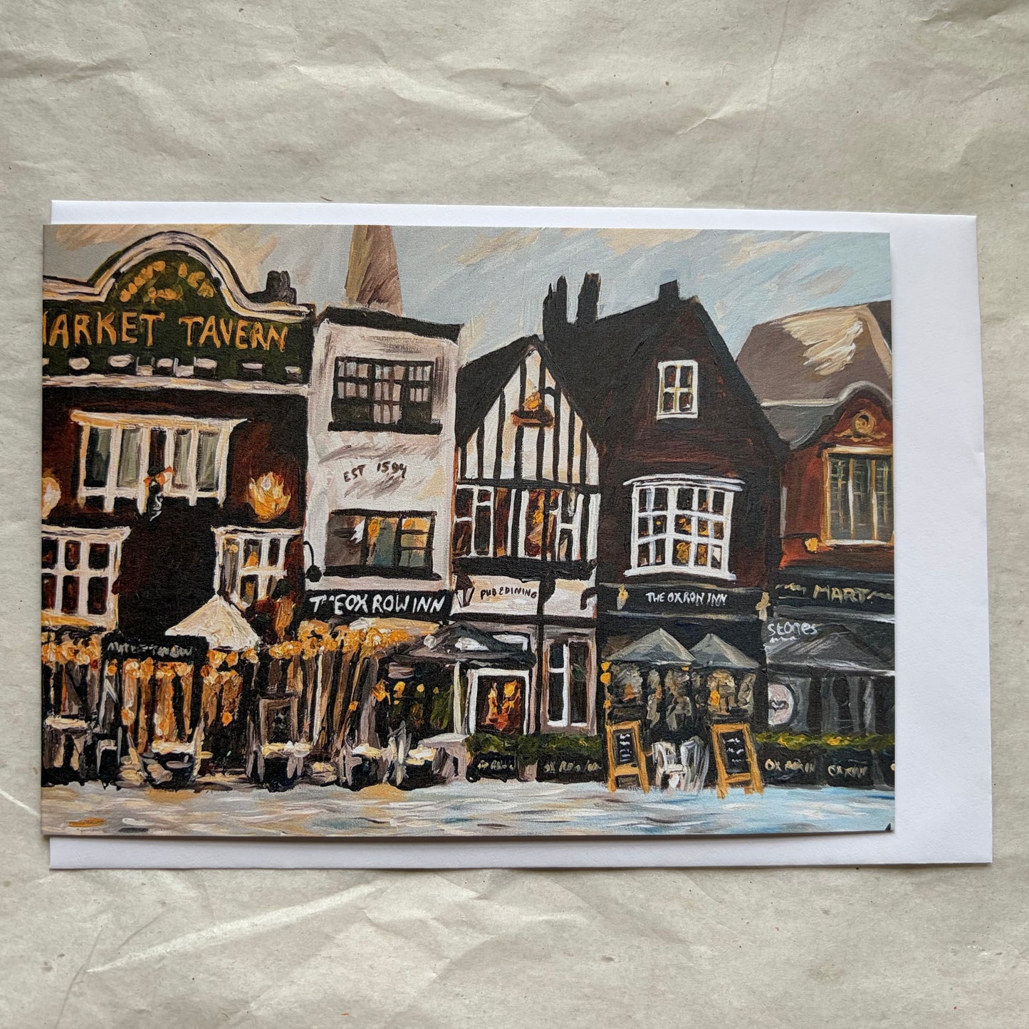 A View of Salisbury Market Square greeting card