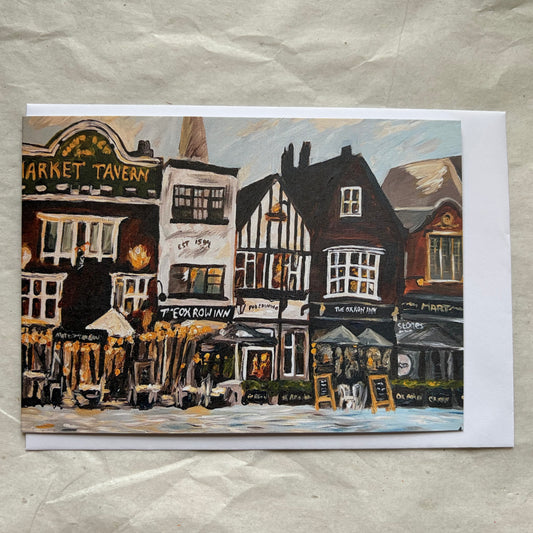 A View of Salisbury Market Square greeting card