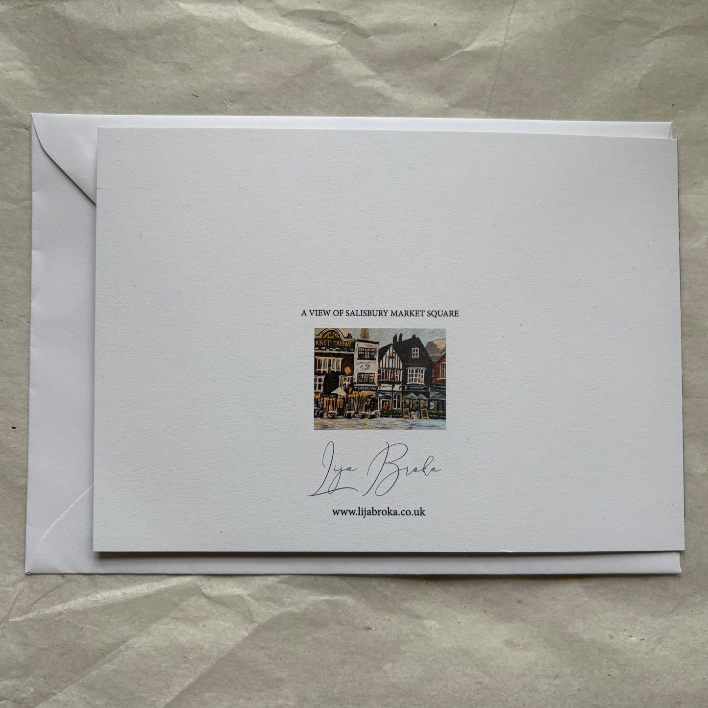 A View of Salisbury Market Square greeting card
