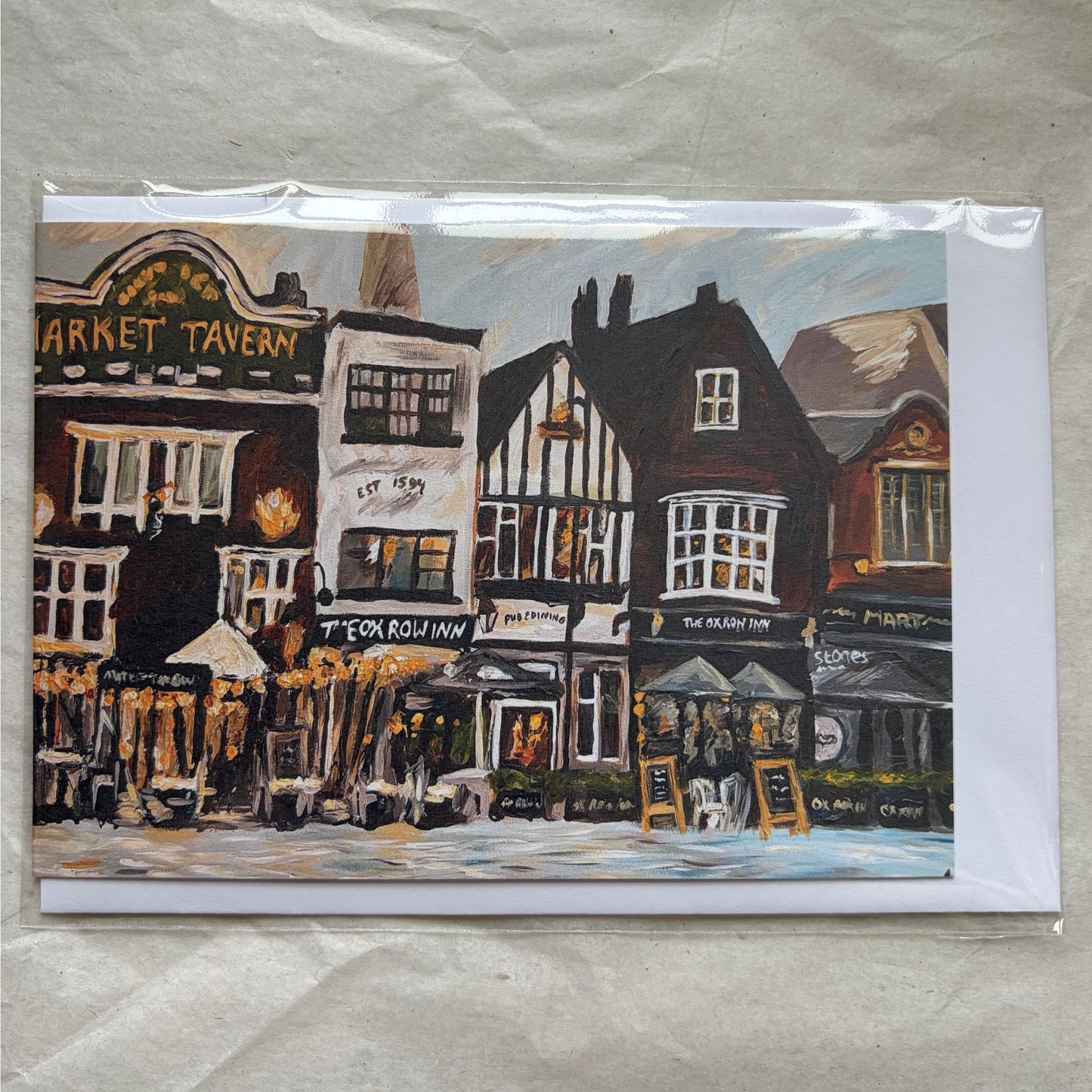 A View of Salisbury Market Square greeting card