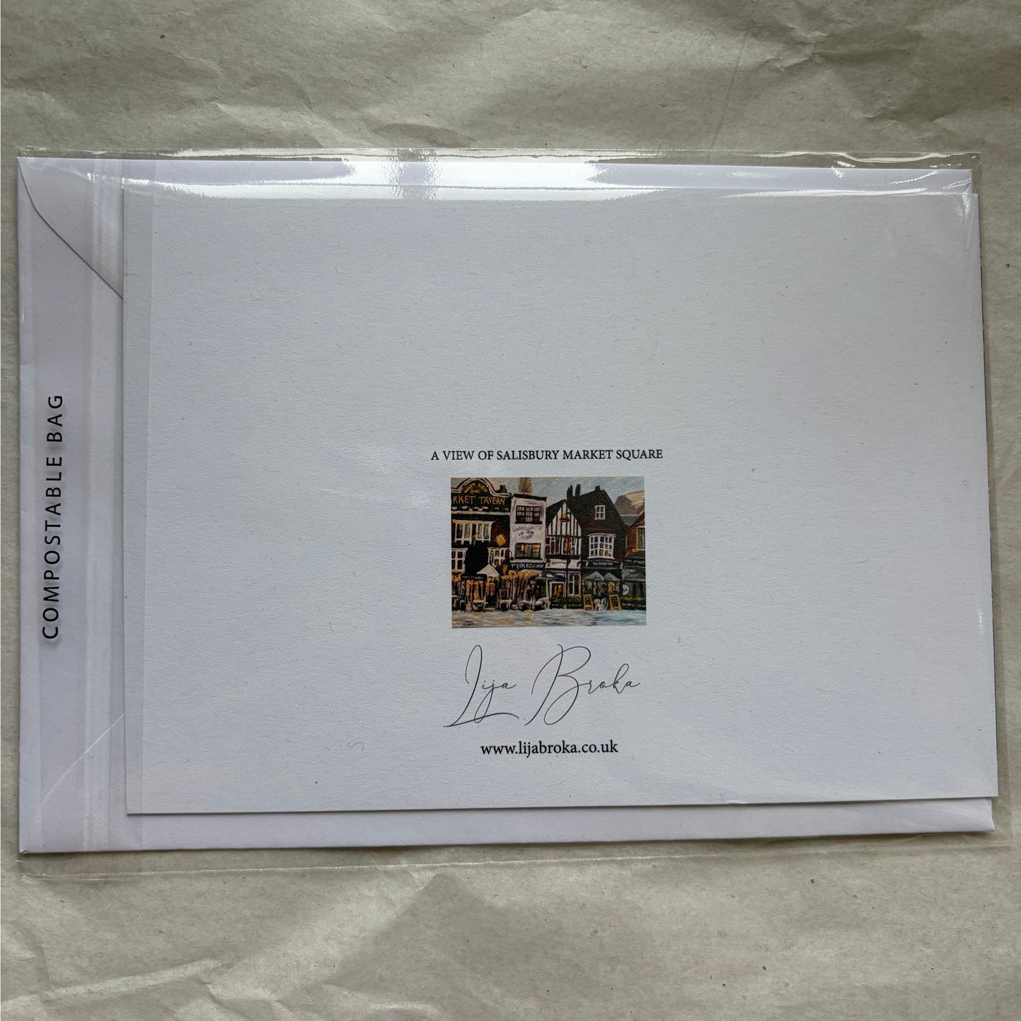 A View of Salisbury Market Square greeting card
