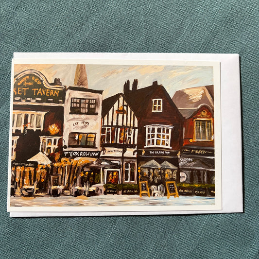 A View of Salisbury Market Square greeting card