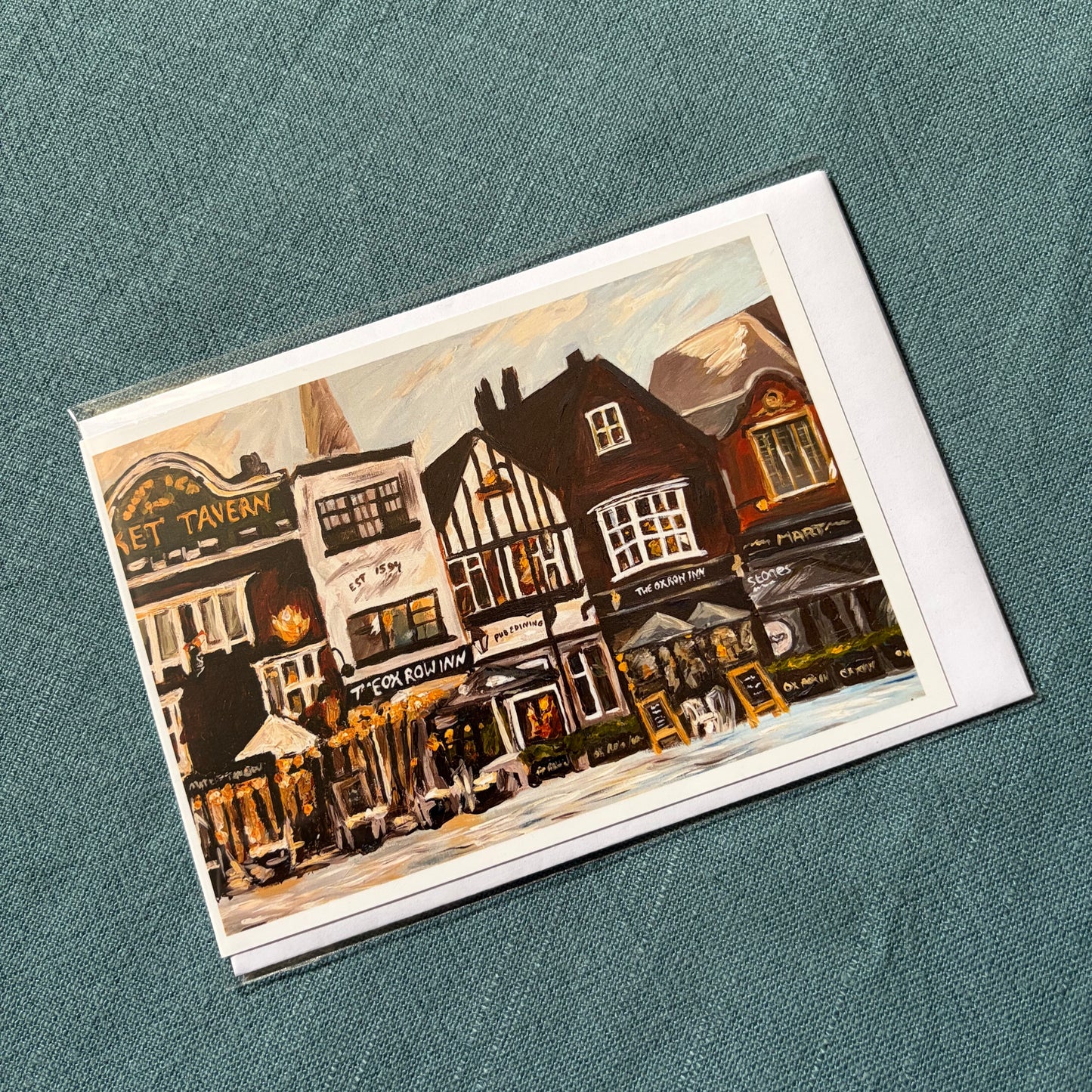 A View of Salisbury Market Square greeting card