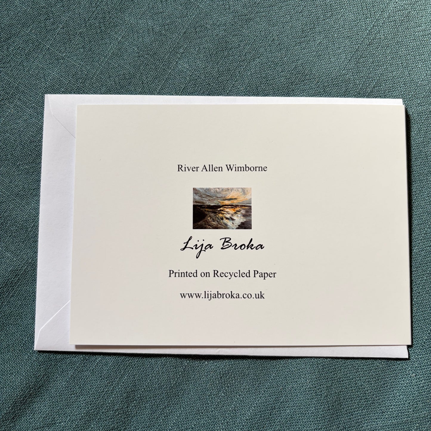 River Allen Wimborne Dorset greeting card