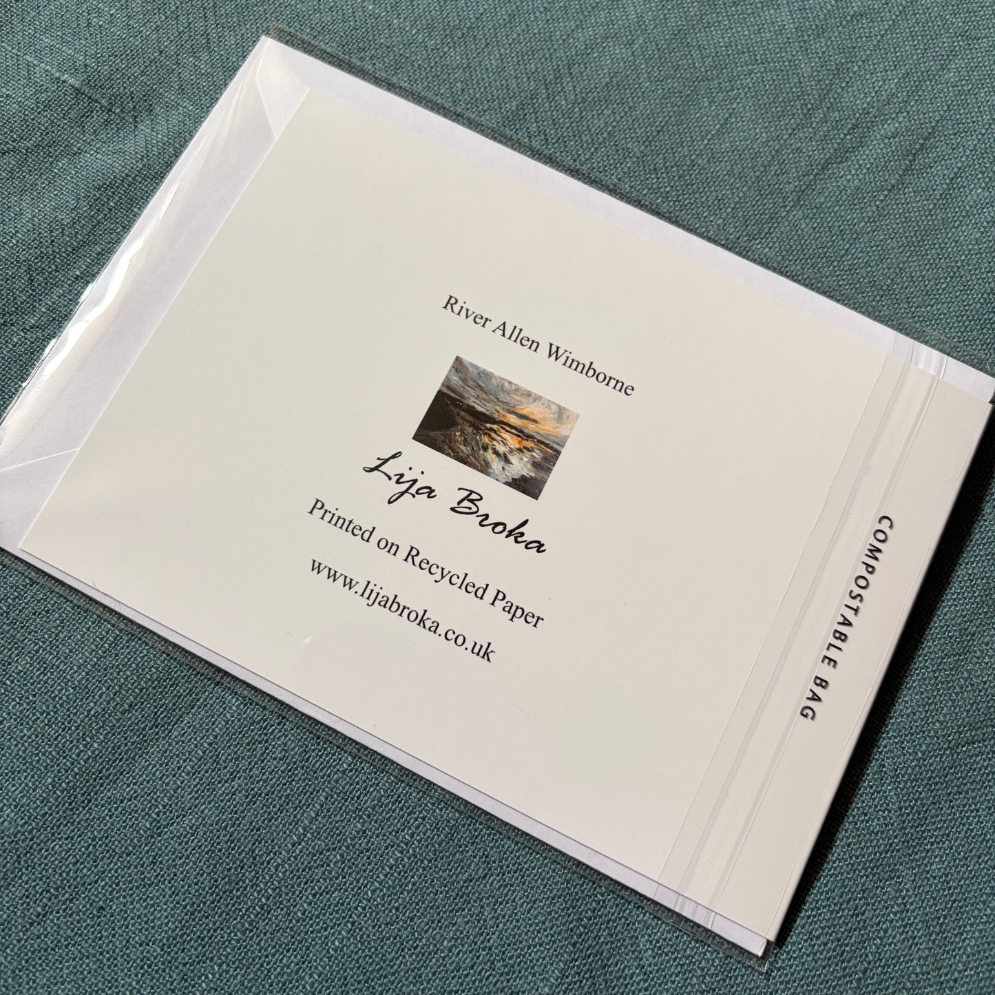 River Allen Wimborne Dorset greeting card