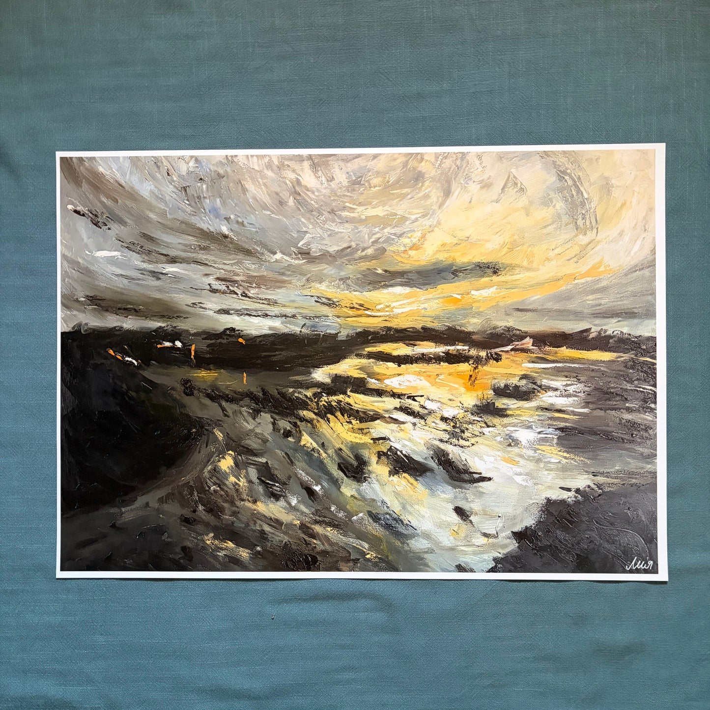 River Allen, Wimborne, Dorset signed art print