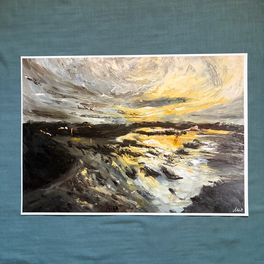 River Allen, Wimborne, Dorset signed art print