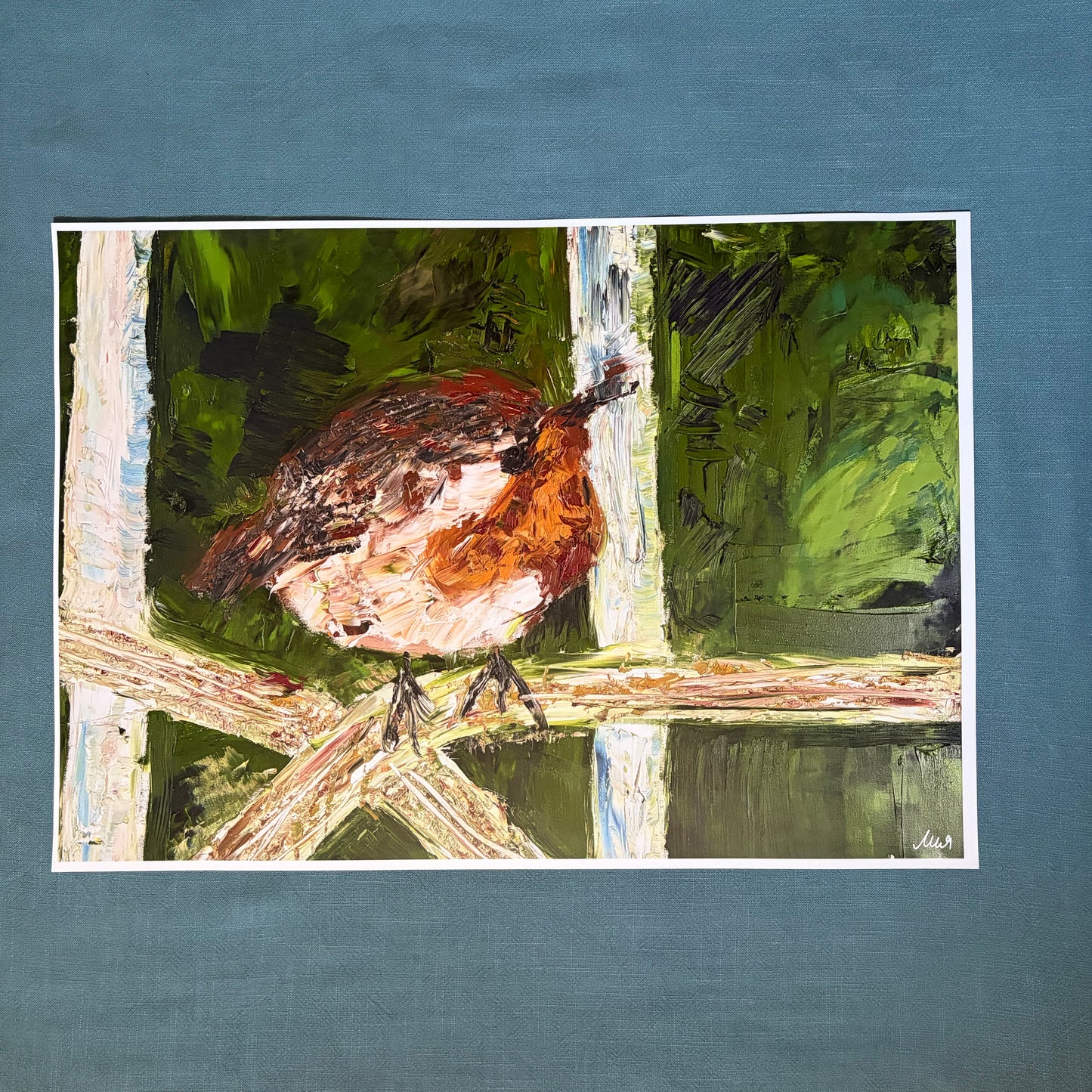 Robin II signed art print