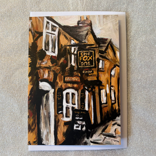 The Fox Inn, Corfe Castle greeting card