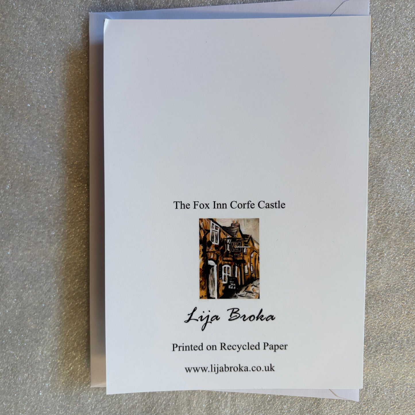 The Fox Inn, Corfe Castle greeting card