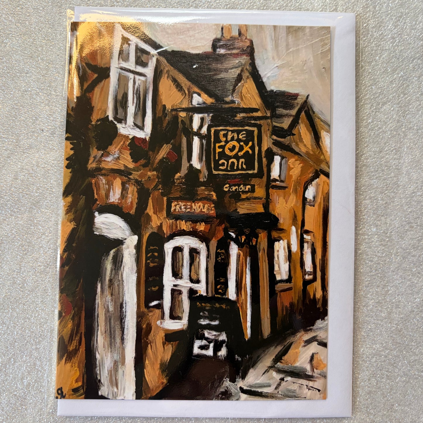 The Fox Inn, Corfe Castle greeting card
