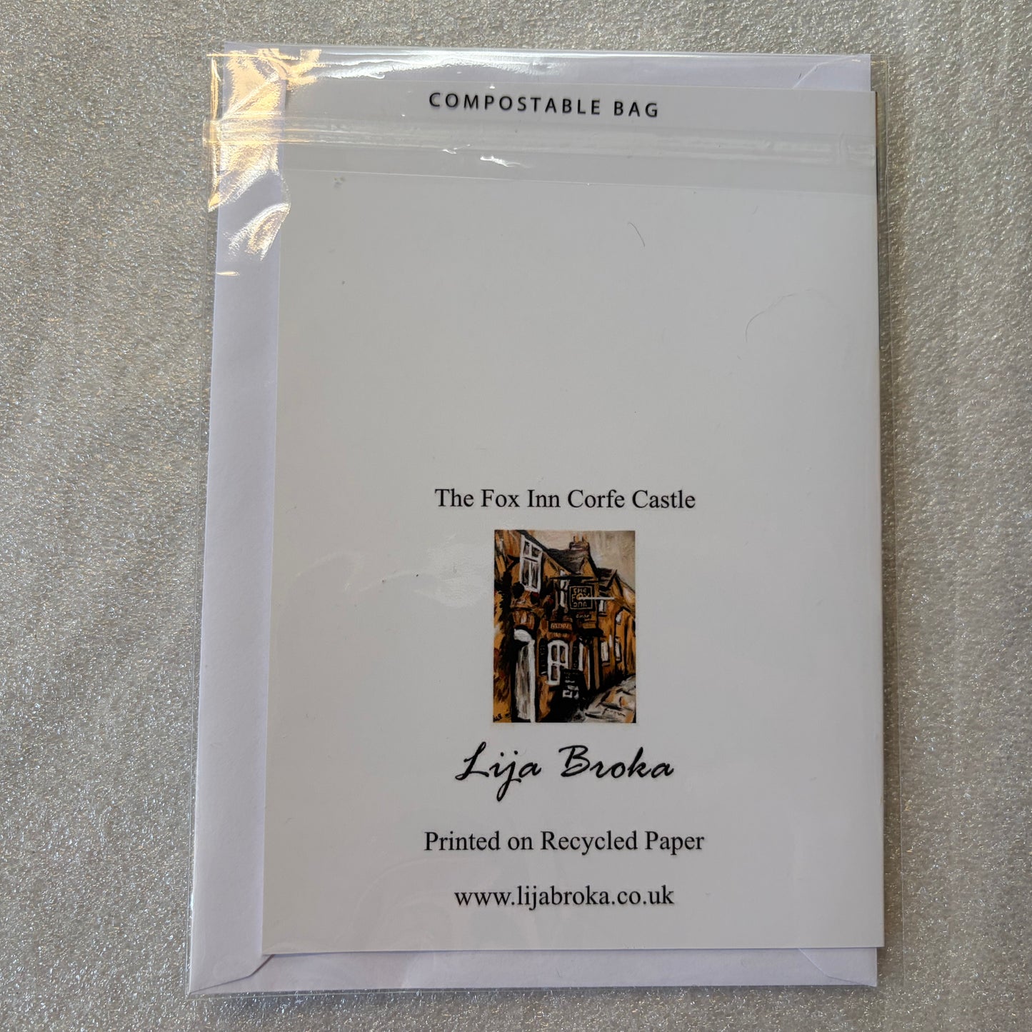 The Fox Inn, Corfe Castle greeting card