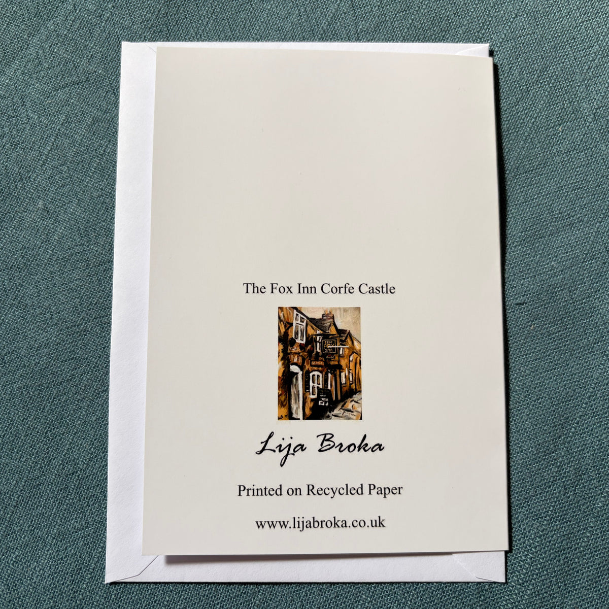 The Fox Inn, Corfe Castle greeting card