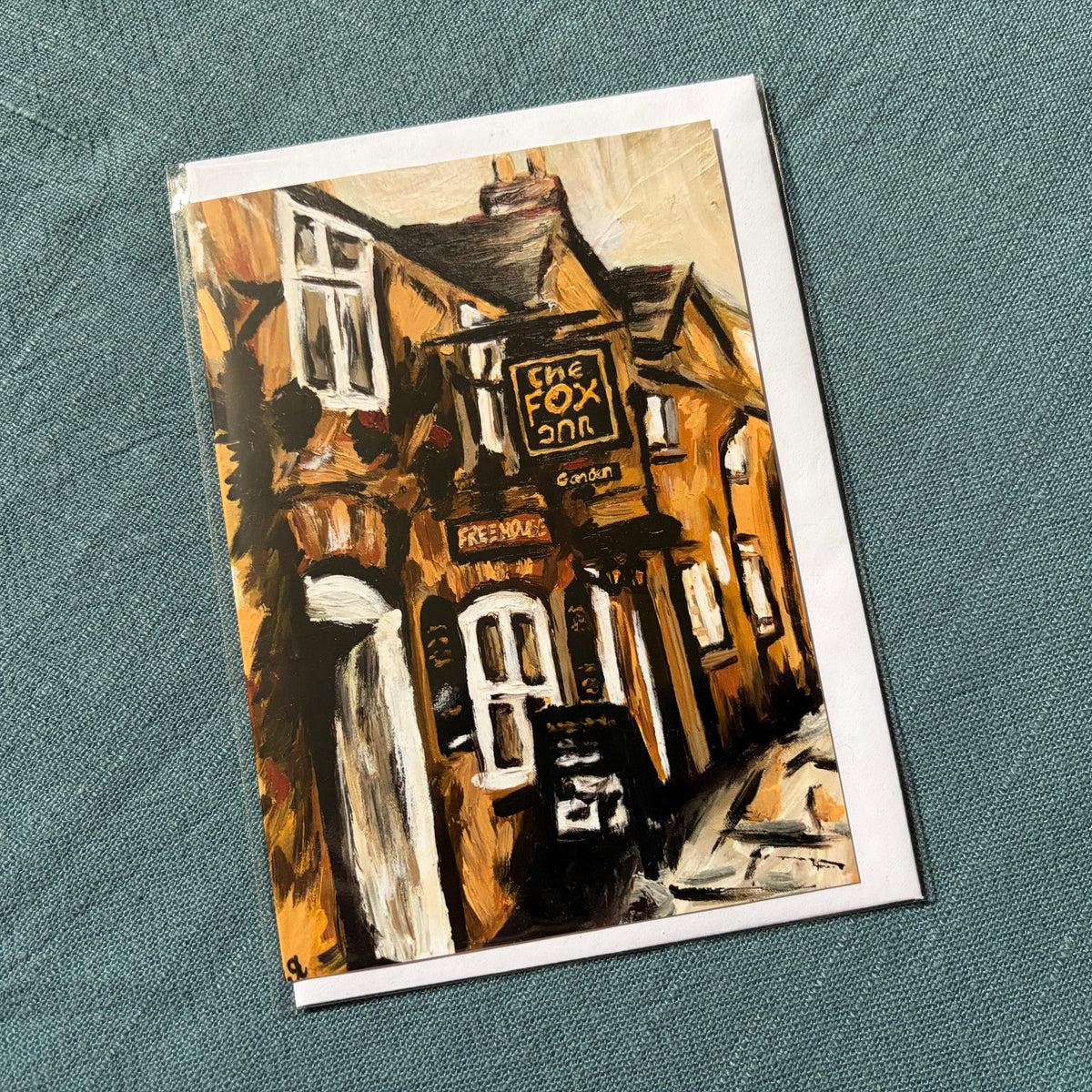The Fox Inn, Corfe Castle greeting card
