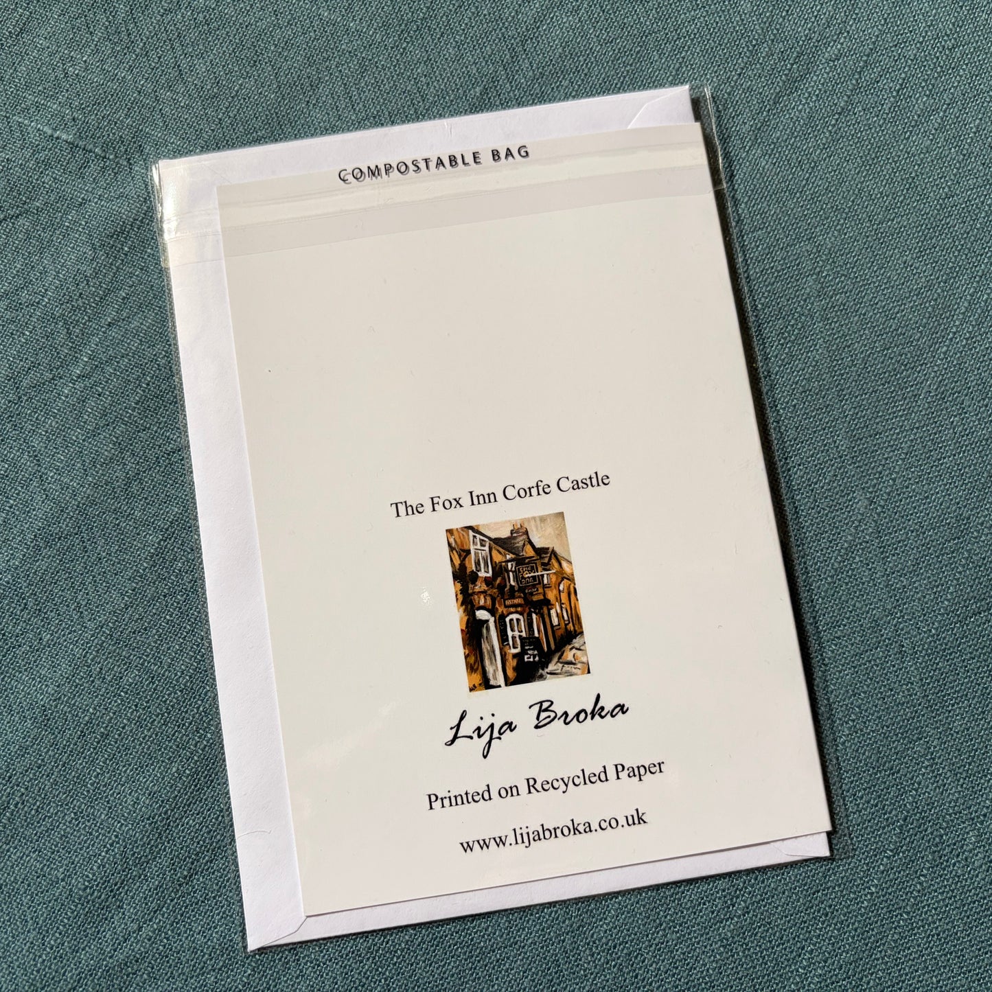 The Fox Inn, Corfe Castle greeting card