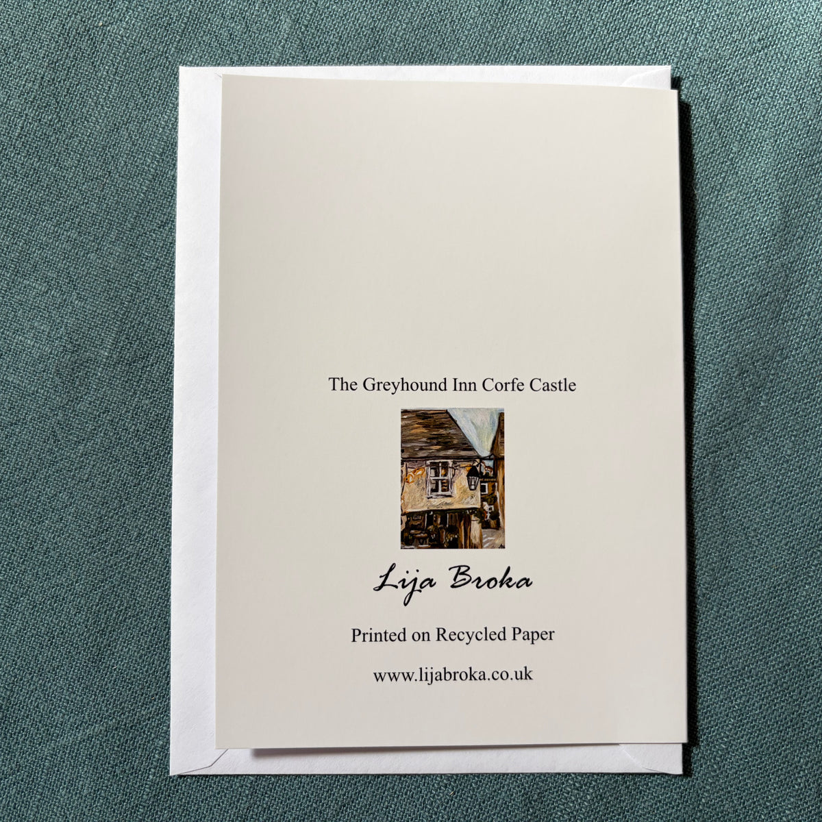 The Greyhound Inn Corfe Castle greeting card