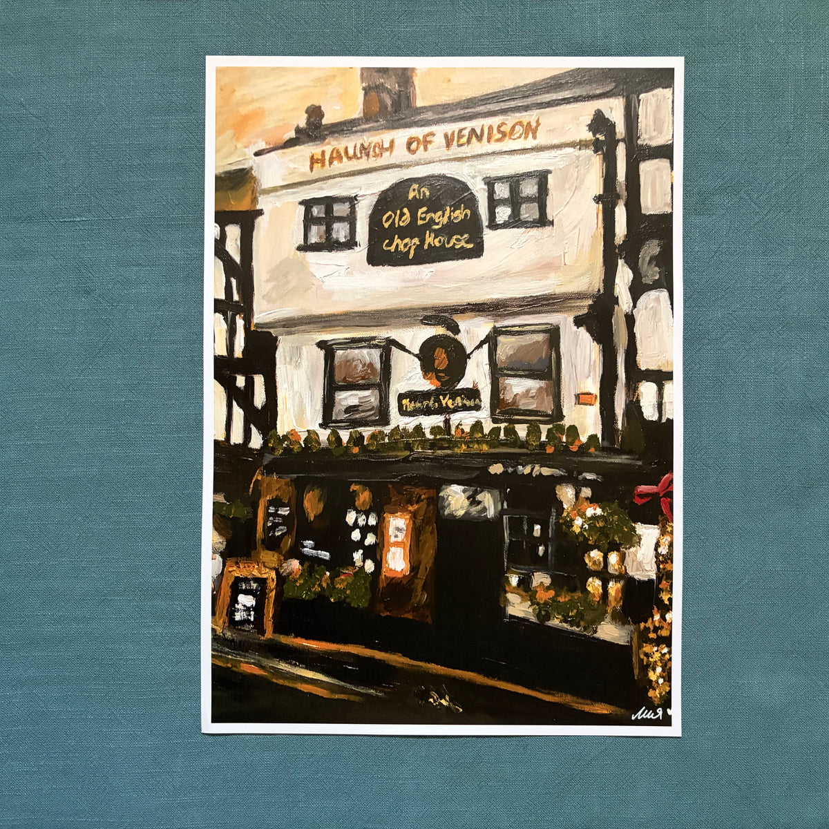 The Haunch of Venison, Salisbury signed art print
