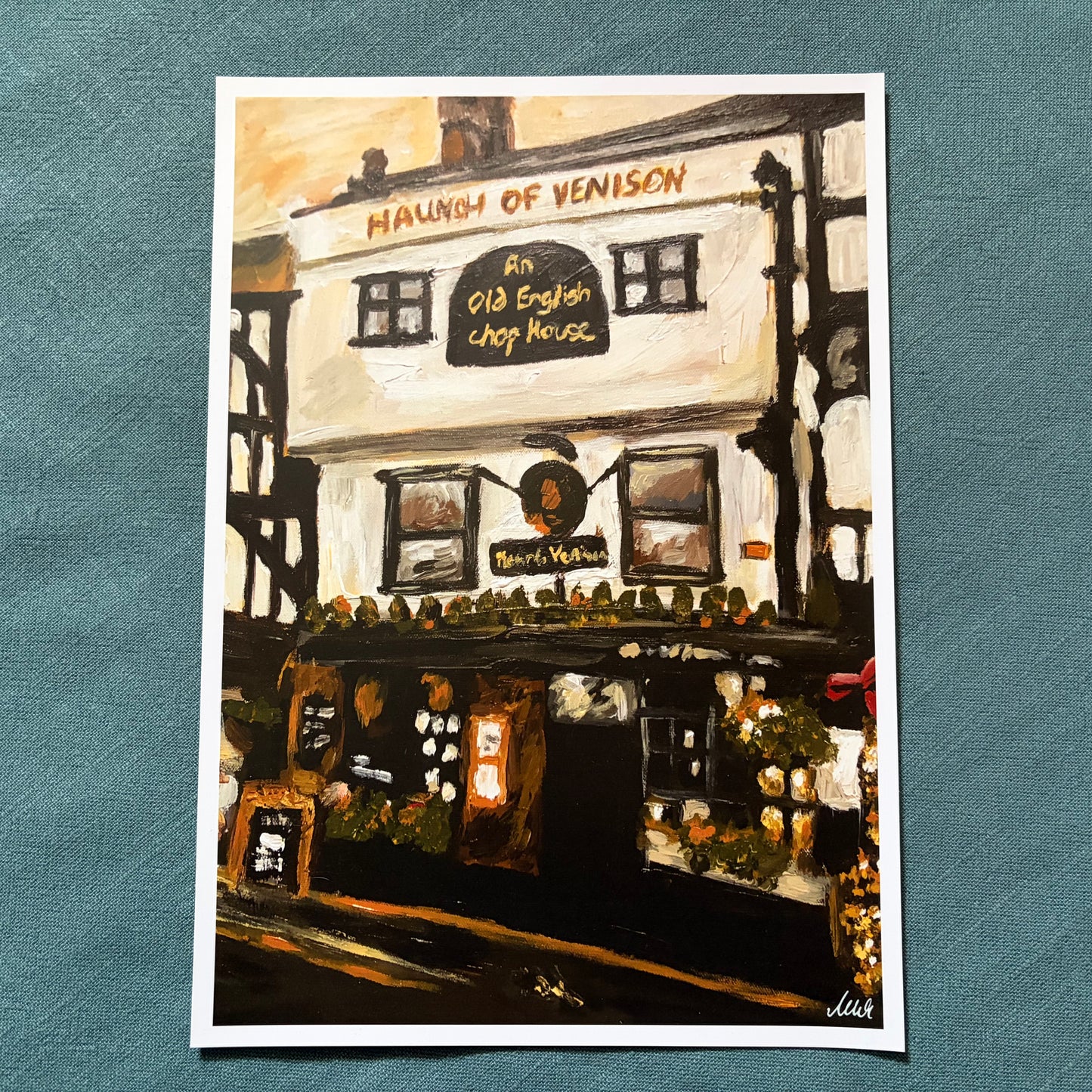 The Haunch of Venison, Salisbury signed art print