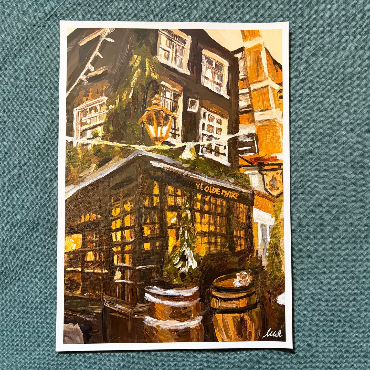 Ye Olde Mitre, London signed art print