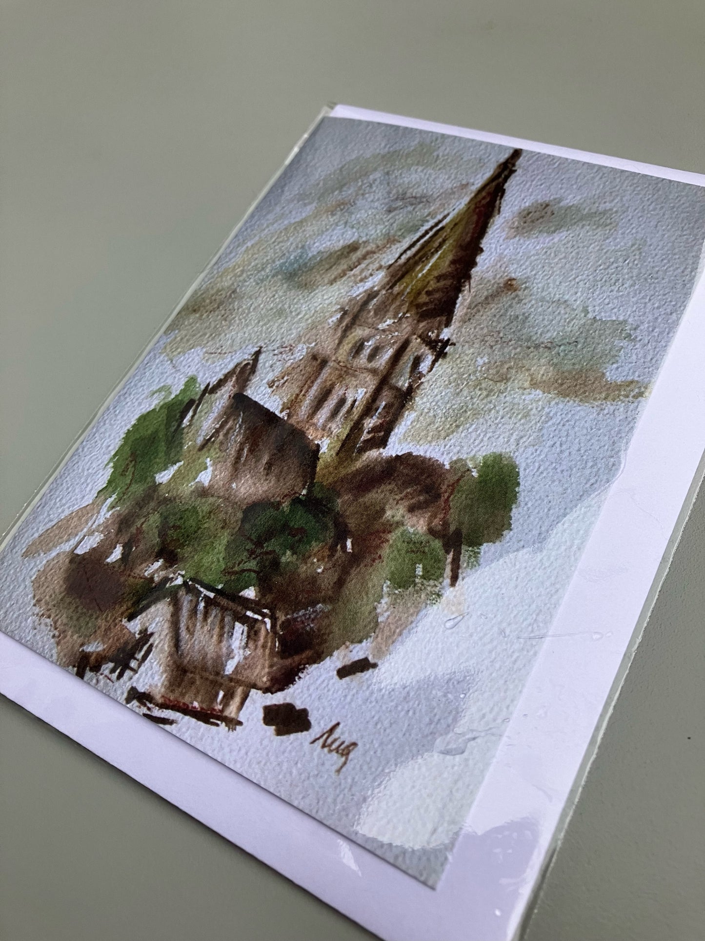 A View of Salisbury Cathedral IV A6 card