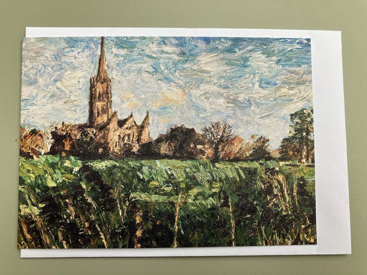 A View of Salisbury Cathedral II A6 card